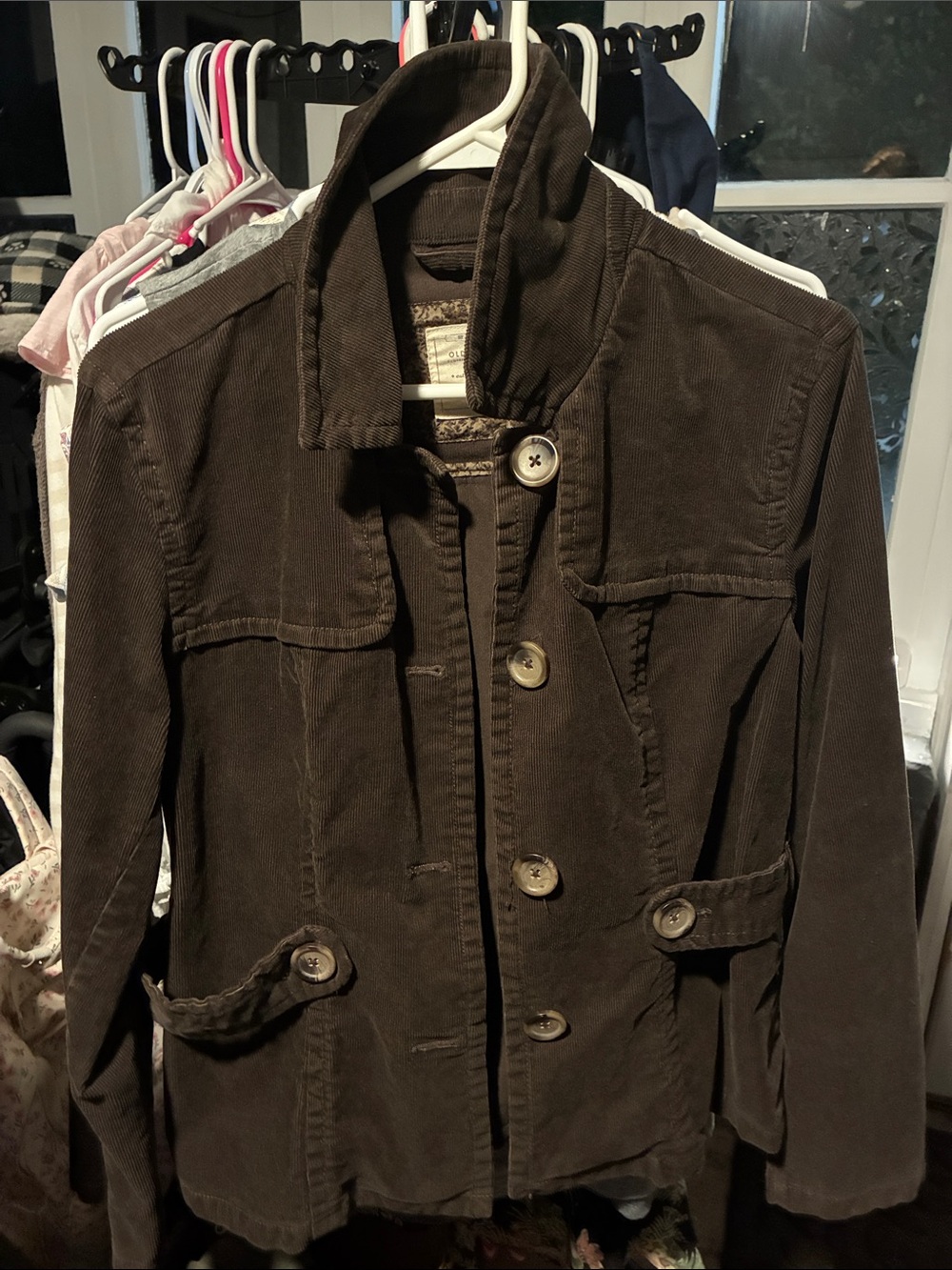 Old Navy Dark Brown Button-Front Utility Jacket